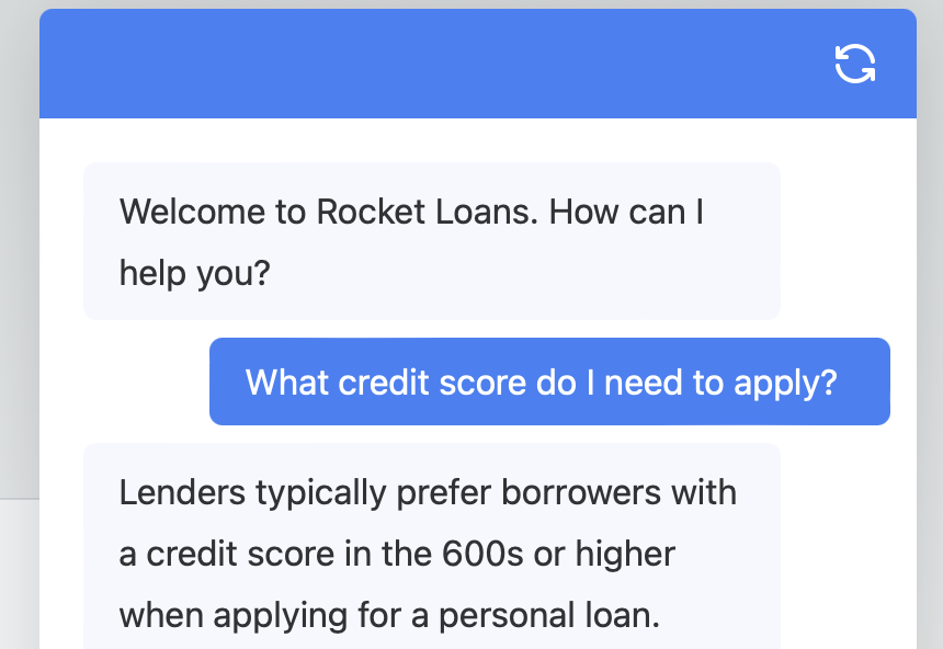 Rocket Loans AI Chatbot